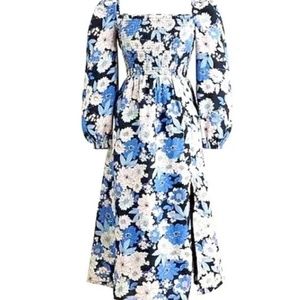 Jcrew Linen Daydream Dress in Zinnia Floral